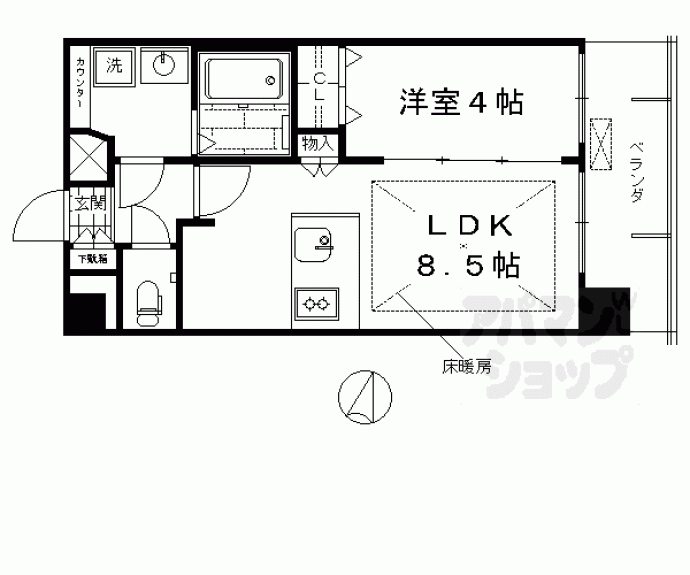 【プレサンス京都鴨川】間取