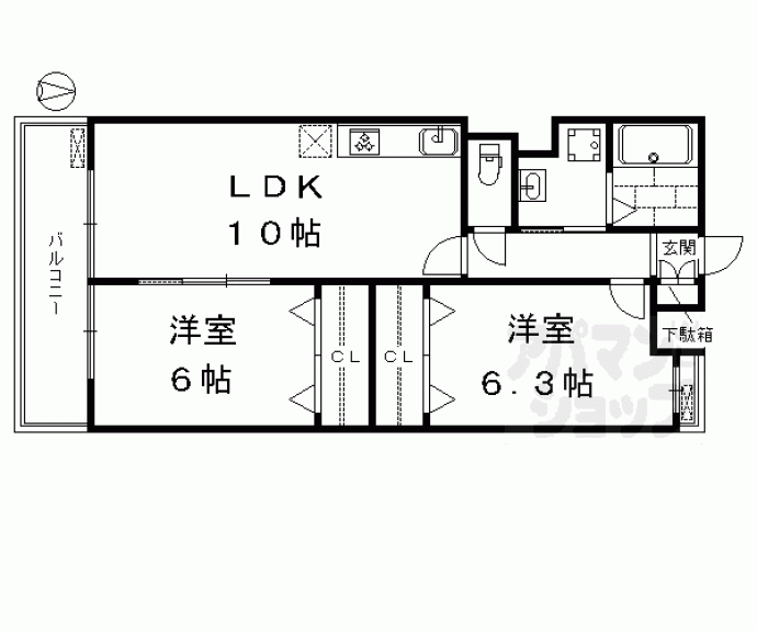 【ベラ・ルーチェ　東山】間取