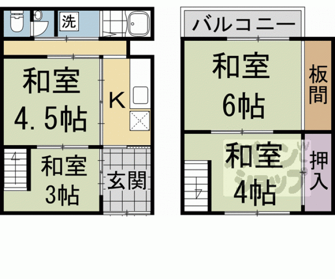 【塗師屋町貸家】間取