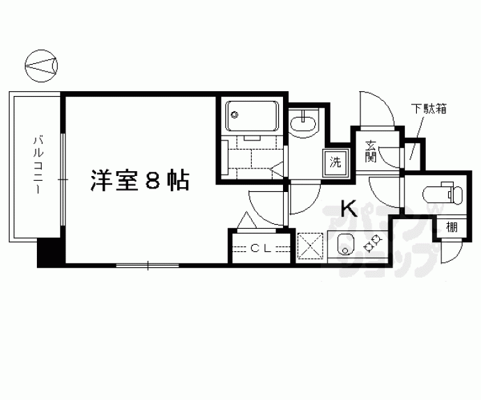 【ベラジオ京都烏丸十条】間取