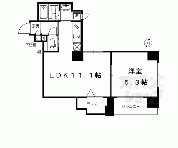 【ベラジオ京都烏丸十条】間取