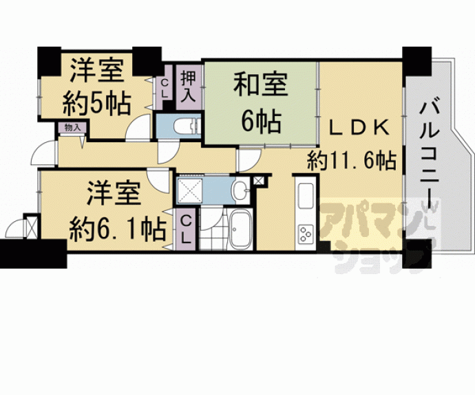 【エルシティ桃山筑前】間取