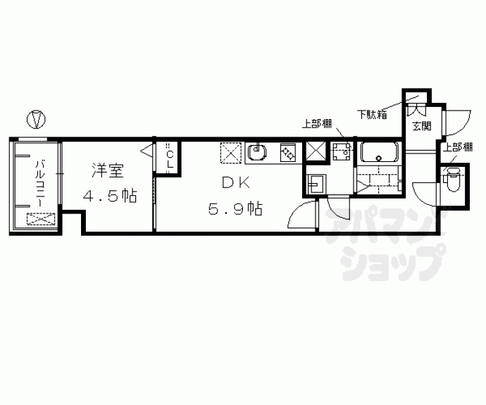 【ベラジオ京都西大路Ⅱ】間取