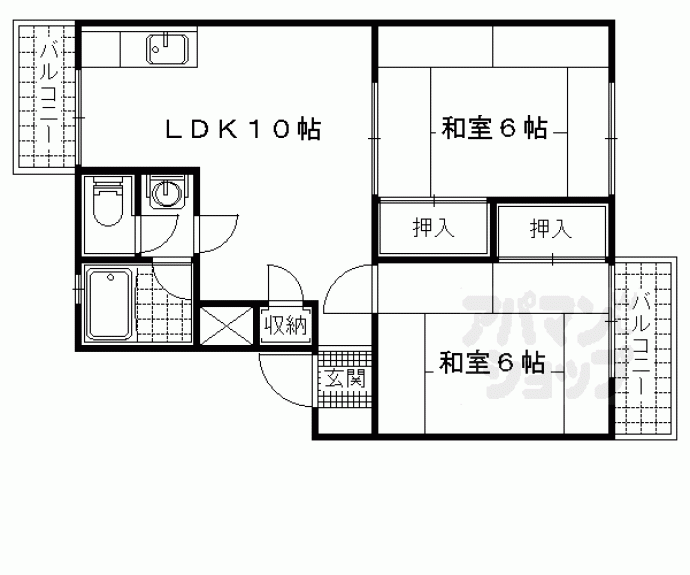 【中川ハイツ】間取