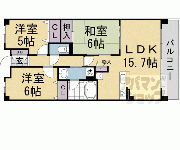 【パデシオン京都七条ミッドパーク】間取