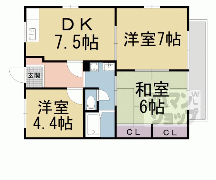 【グランバード西野Ⅰ】間取