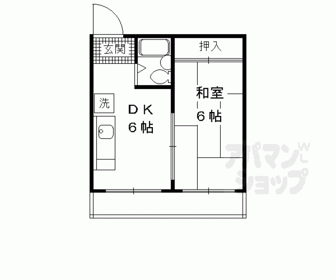 【宇治川ハイツ】間取