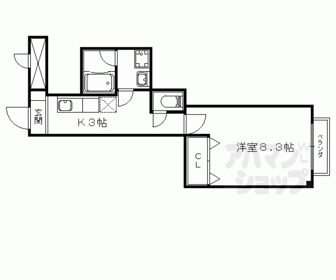 【プラネシア星の子山科駅前】間取