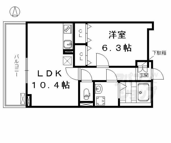 【メゾン川勝Ⅲ】間取