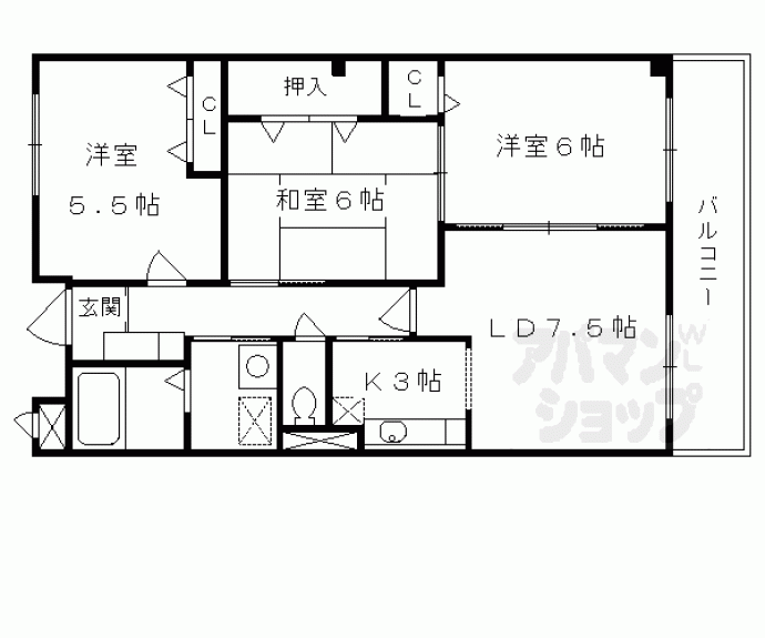 【フルール日野】間取