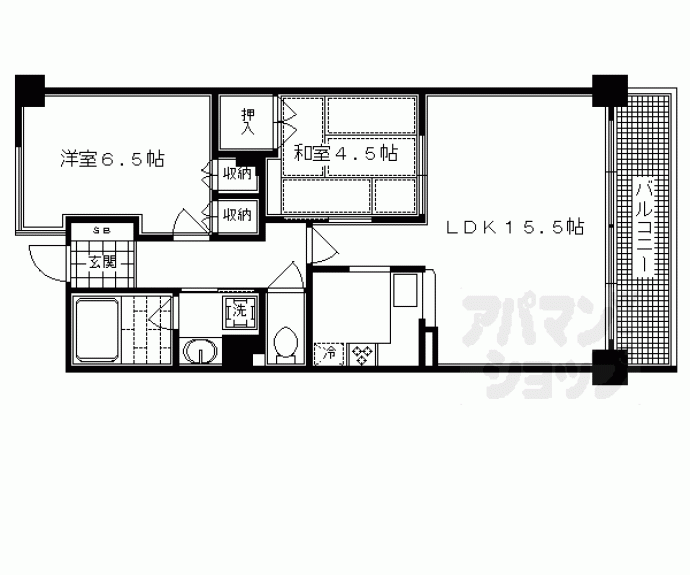 【イーグルコート三条京阪】間取