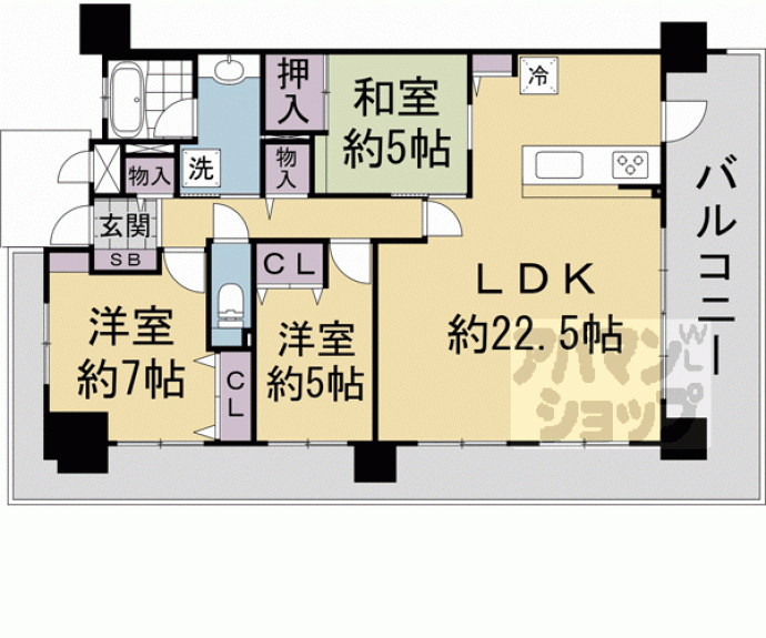 【パデシオン京都七条ミッドパーク】間取