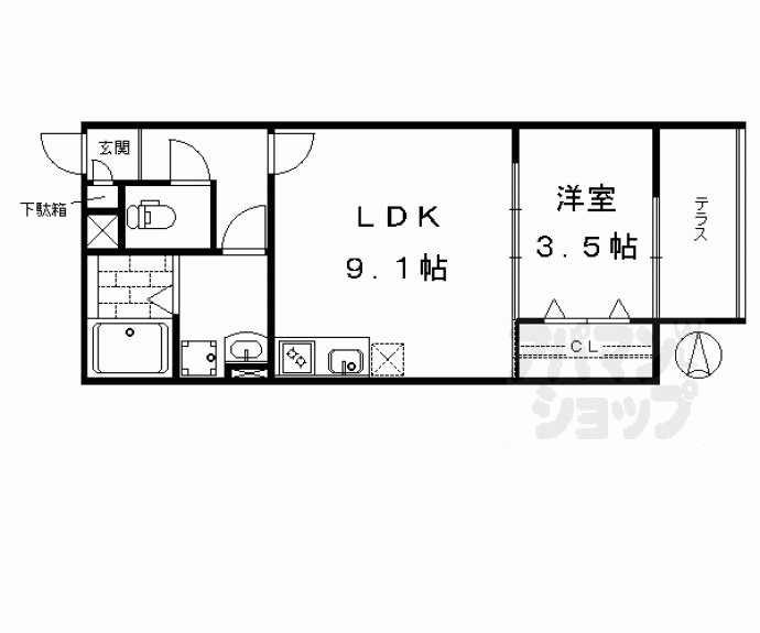 【スマートメゾン京都西大路】間取