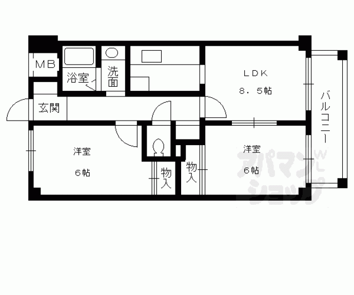 【カレラ・デ・オエステ】間取