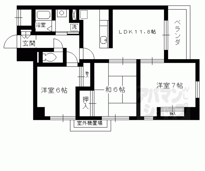 【カレラ・デ・オエステ】間取