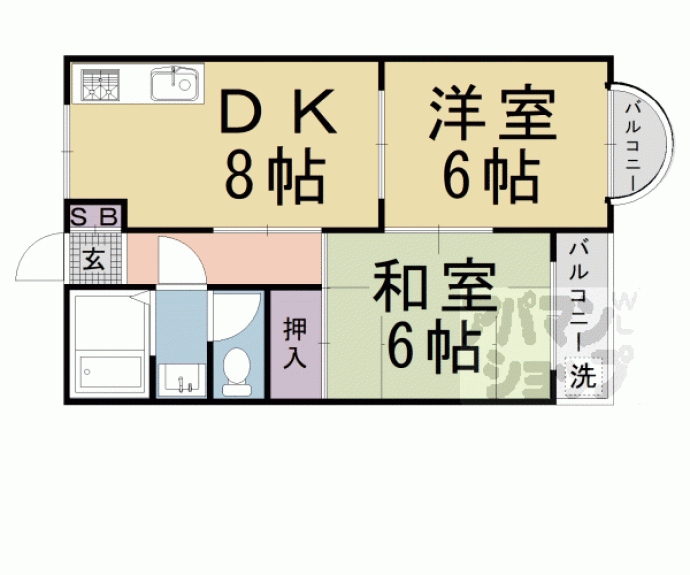 【丸岡マンション】間取