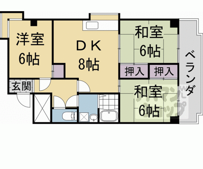 【アルカサーノＫＩＴＡＩ】間取