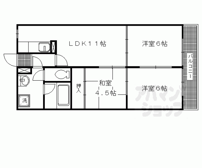 【メロディーハイム長岡京】間取