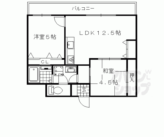 【コモド長岡京】間取