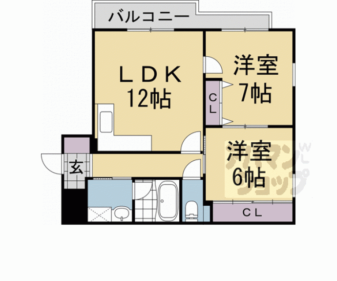 【第二長法寺マンション】間取