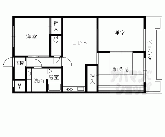 【モアライフ酒井松】間取