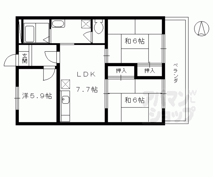 【植松ハイツ】間取