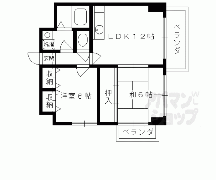 【グランドール桂川畔】間取