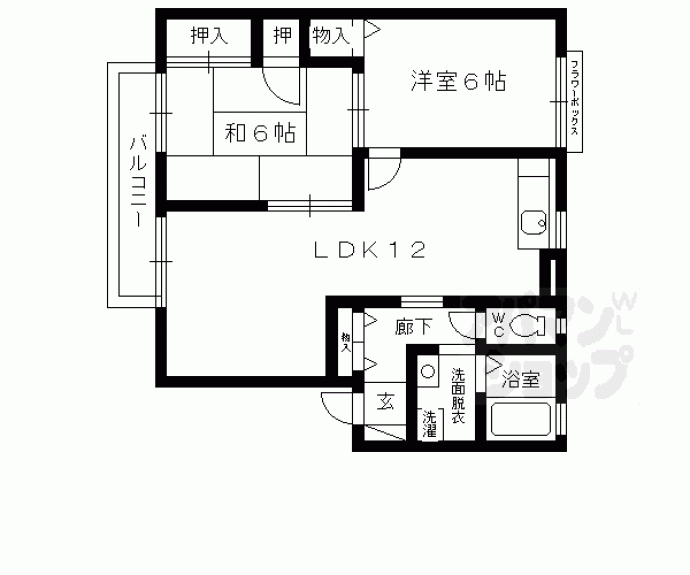 【セジュール向日町】間取