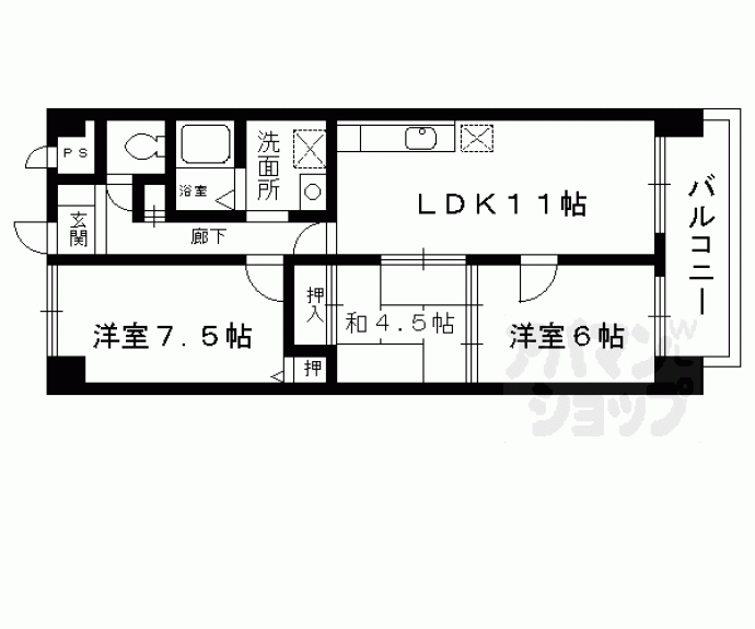 【アグラード長岡京】間取