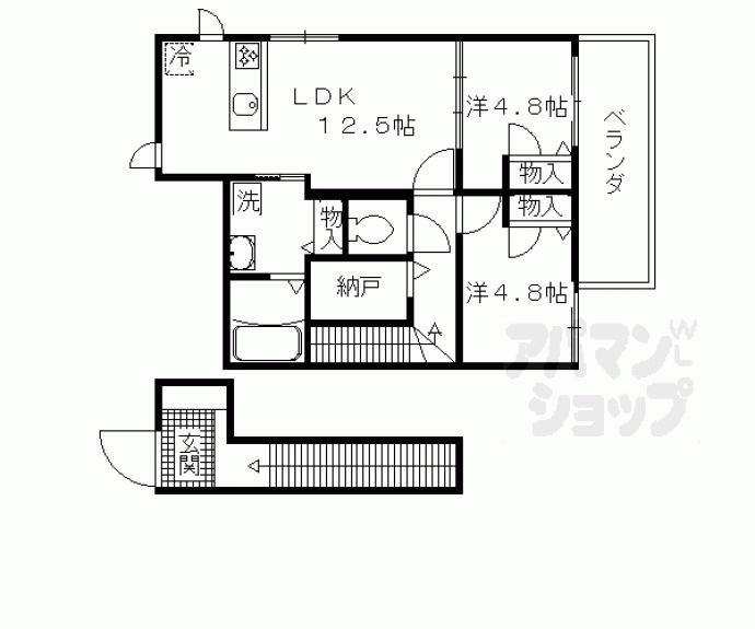 【京洛舎　二人司Ⅱ】間取