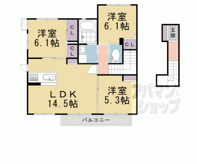 【シャーメゾン山崎】間取