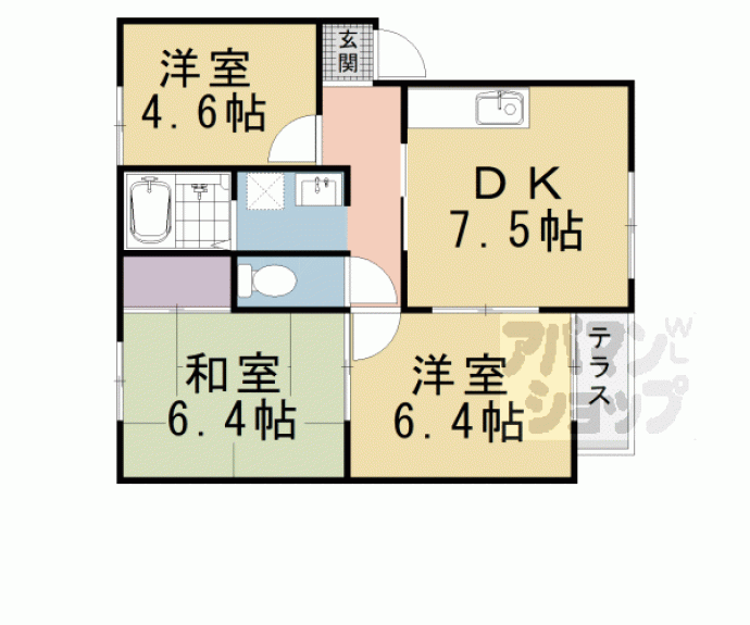 【ディアス備長館】間取