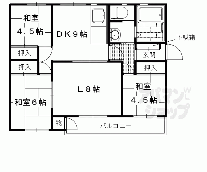 【長岡天神ハイツ】間取