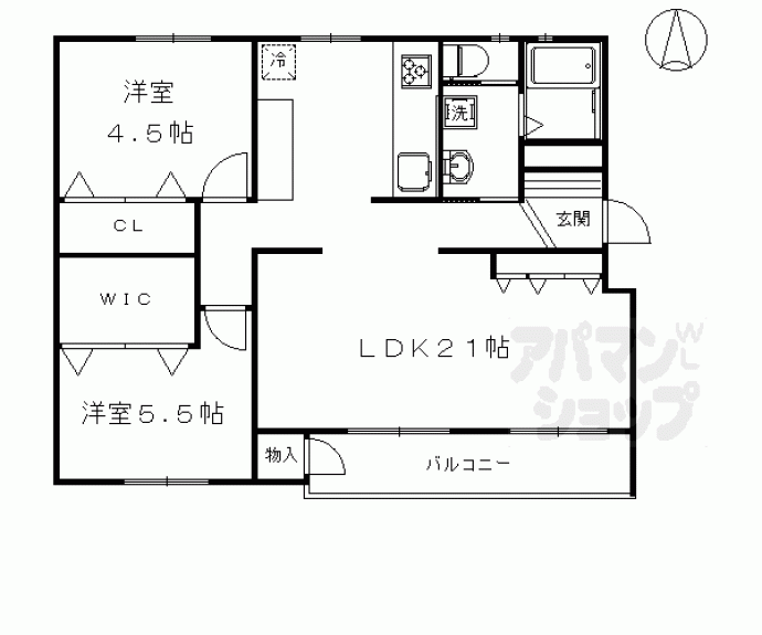 【長岡天神ハイツ】間取