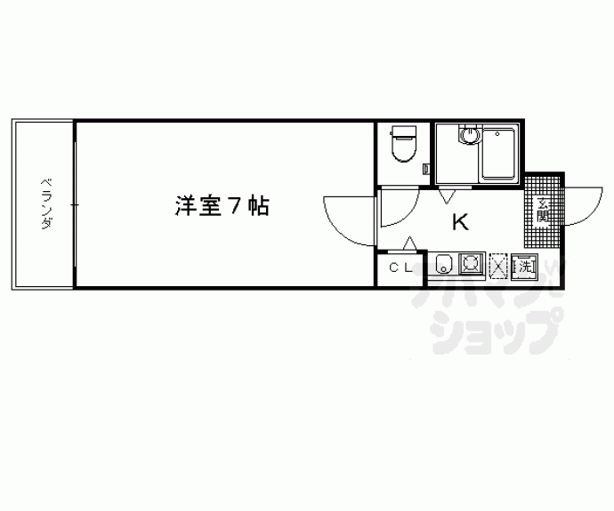 【パラドール西院Ｐａｒｔ－Ⅲ】間取