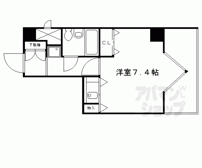 【ＤＥＴＯＭ－１三条通】間取