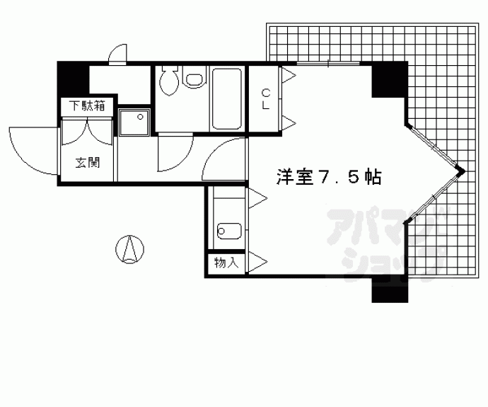 【ＤＥＴＯＭ－１三条通】間取