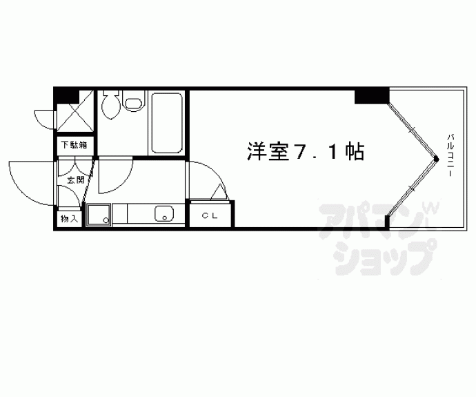 【ＤＥＴＯＭ－１三条通】間取