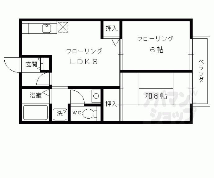 【クレール嵯峨】間取