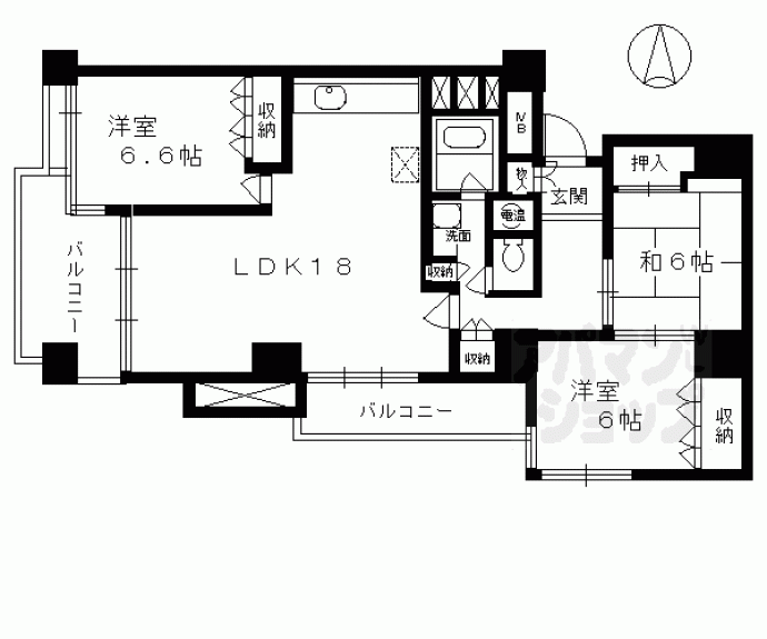 【サンレジデンス錦綾東堀川】間取