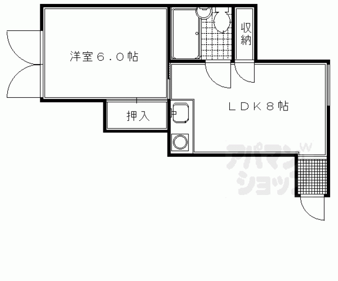 【アクエルド東大路】間取