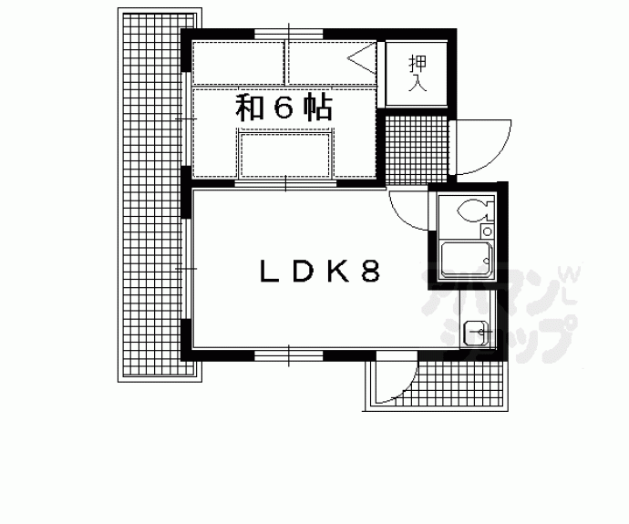 【高野清水町マンション】間取