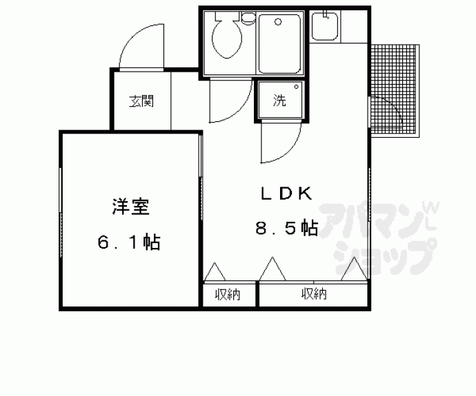 【高野清水町マンション】間取