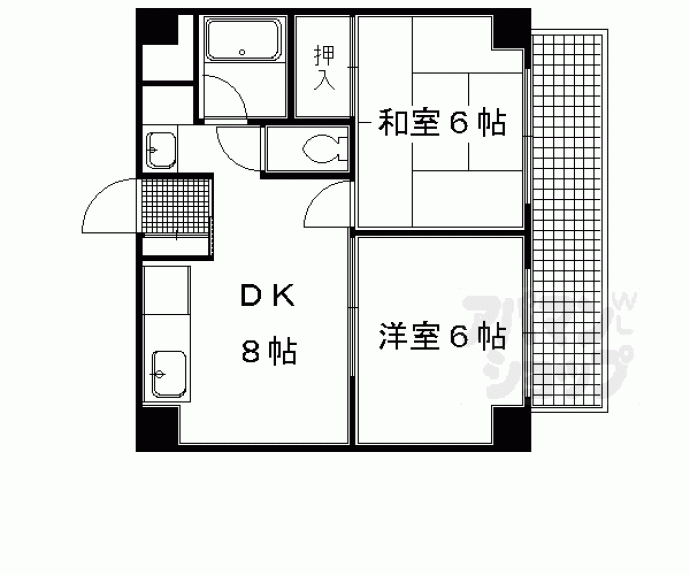 【エレーゼ北野】間取