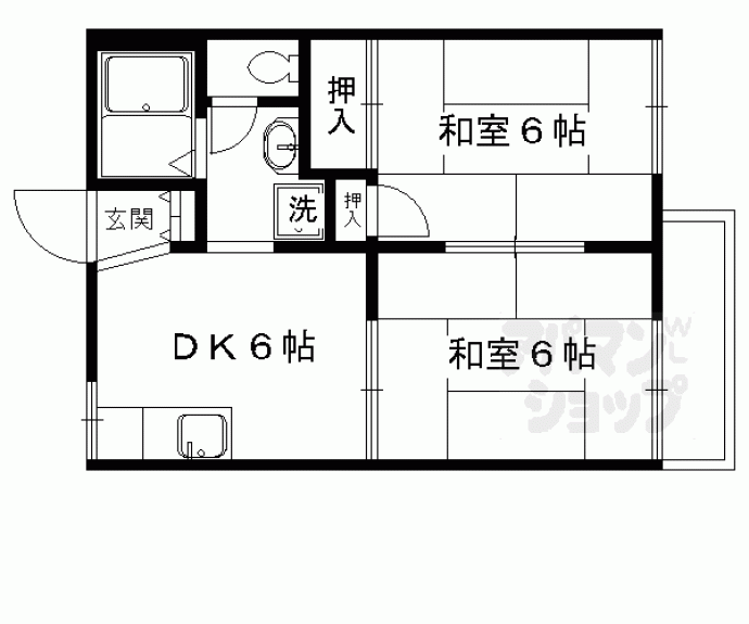 【タウニィ衣笠】間取