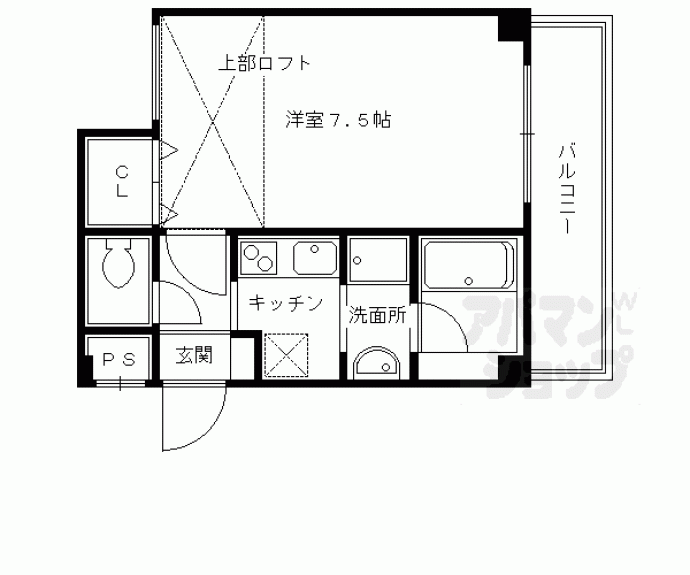 【ウエストブリッジ２】間取