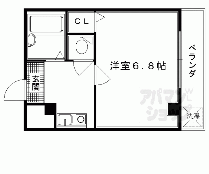 【エスポワール西京極】間取