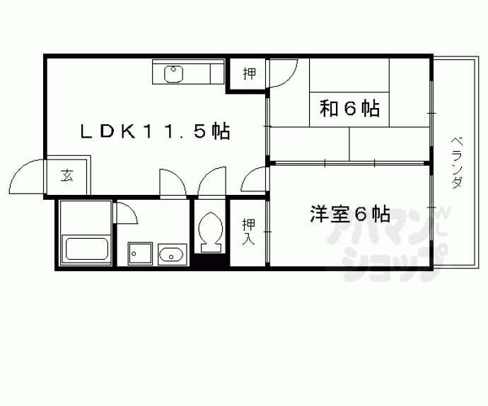 【メゾンみやのまえ】間取