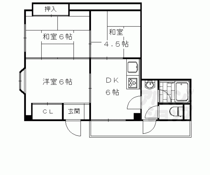 【メゾンみやのまえ】間取