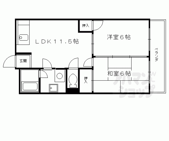 【メゾンみやのまえ】間取